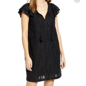 VINEYARD VINES Embroidered Palm Tunic Dress, Jet Black, XS